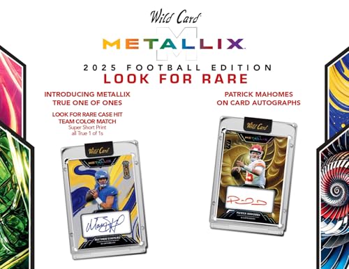 2025 Wild Card Metallix Pro-Look Football Hobby Trading Card Box (6 Encased AUTOGRAPHED Cards Per Box)