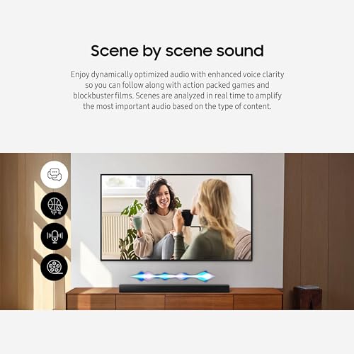Samsung B-Series Soundbar HW-B630F 3.1 ch DTS Virtual:X Soundbar with Subwoofer (2025 Model) One Remote Control, Voice Enhance Mode, Adaptive Sound