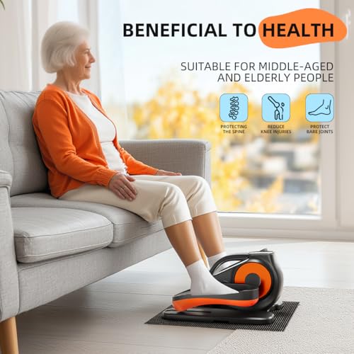 Under Desk Elliptical Machine, Electric Ellipse Leg Exerciser with Remote