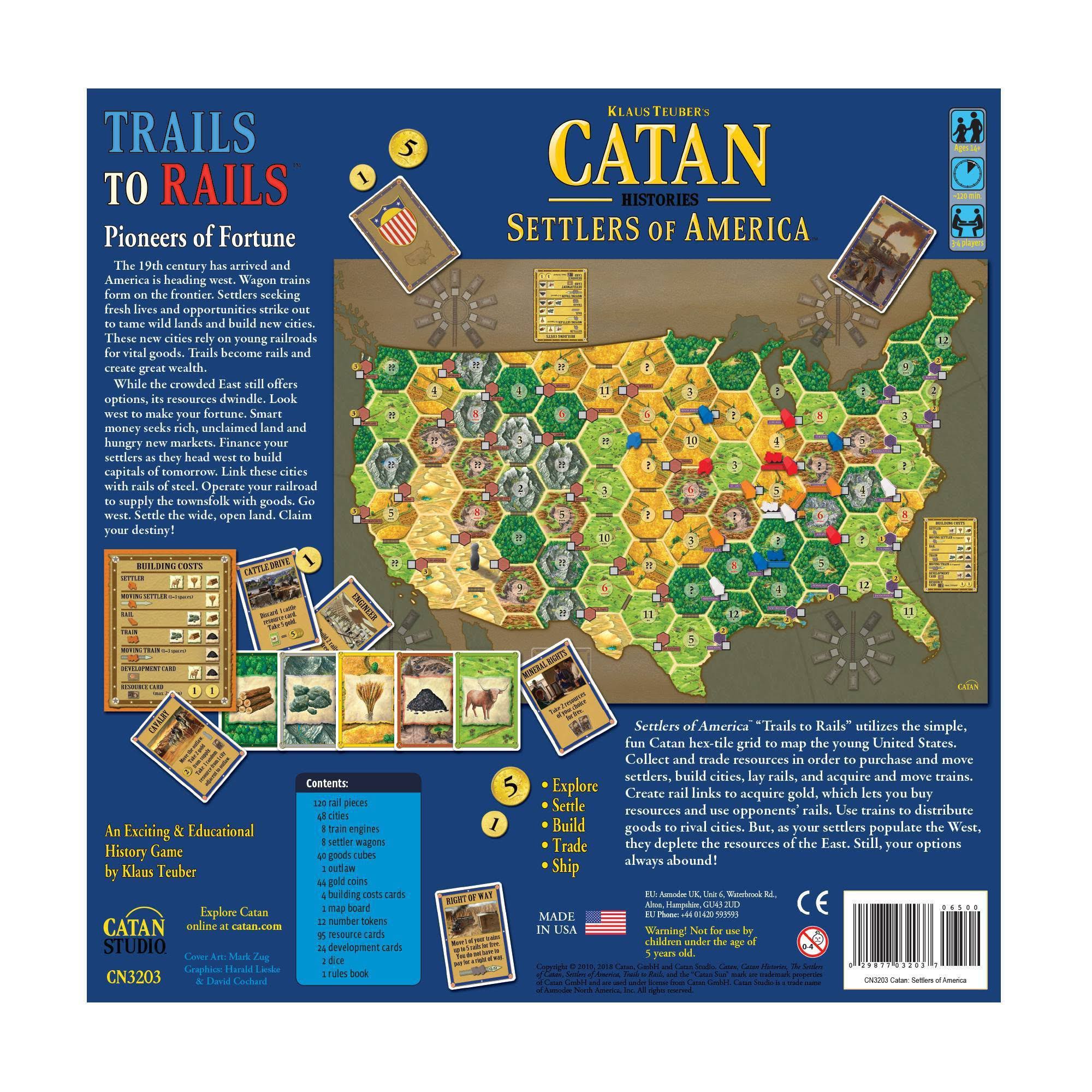 Catan Board Game, Histories: Settlers Of America Trails To Rails