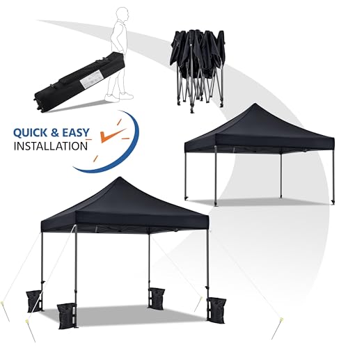Yaheetech Heavy Duty Pop Up Canopy Tent, 10x20 Commercial Instant Shelter Tent for Wedding, Parties, Adjustable Outdoor Canopy with Wheeled Carry Bag