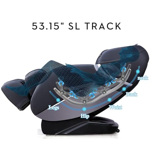 iRest 2025 SL Track Massage Chair Recliner, Full Body Massage Chair with Zero Gravity, Bluetooth Speaker, Airbags, Heating, and Foot Massage