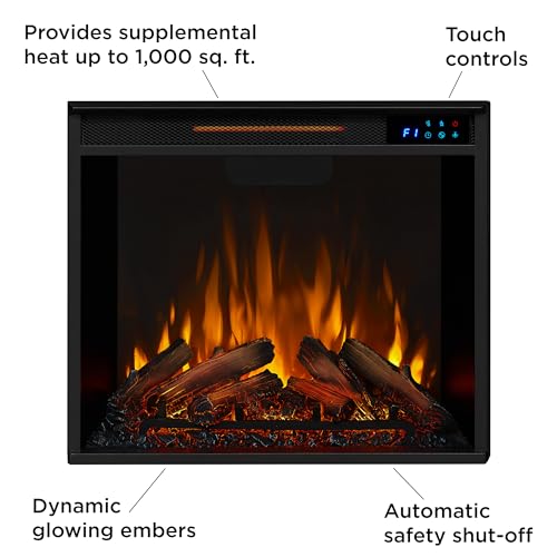 Real Flame Chateau 41" Corner Electric Fireplace with Mantel for Living Room or Bedroom, Replaceable Fireplace Insert Heater