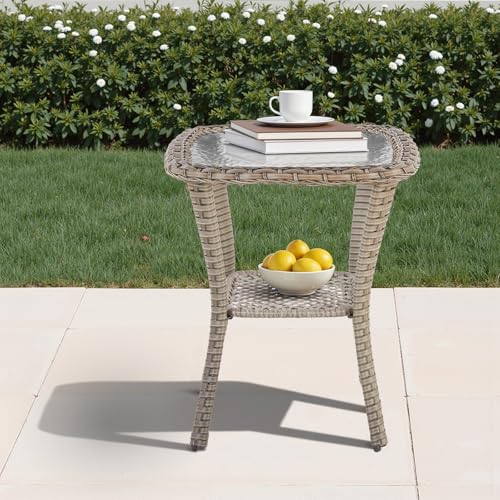 7 Pieces Outdoor Furniture Set with Swivel Chairs