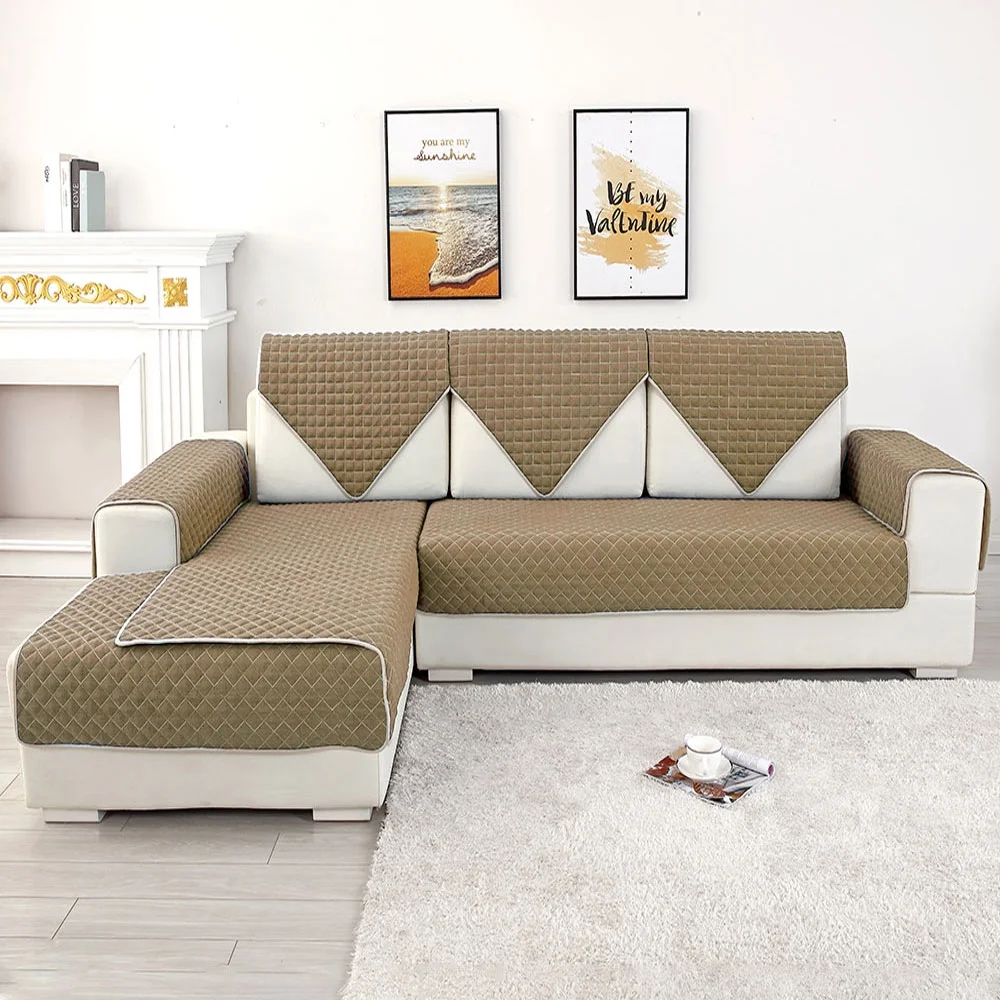 Willstar Sofa Slipcovers Anti-Slip L-Shaped Sectional Couch Covers Furniture Protectors For Dogs Cats Pet Love Seat Recliner Armrest Full Protection