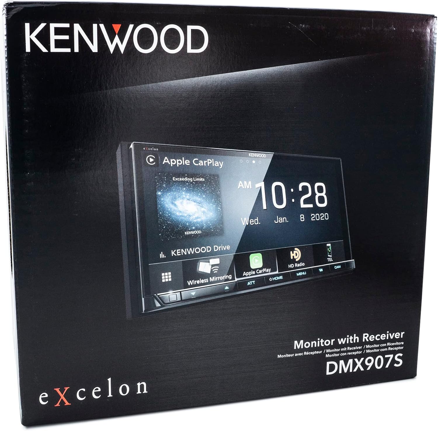 KENWOOD eXcelon DMX907S 6.95" Digital Multimedia Bluetooth Car Stereo with USB, AM/FM HD Radio, Double DIN, Wireless Apple CarPlay and Android Auto