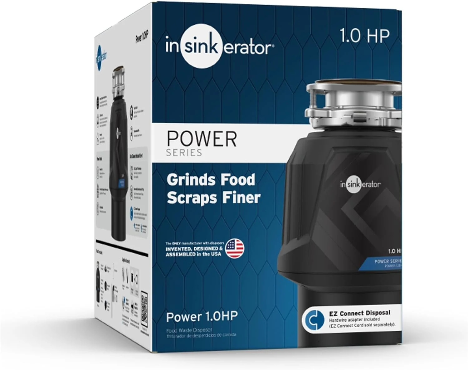 InSinkErator Power 1HP, 1 HP Garbage Disposal, Power Series EZ Connect Continuous Feed Food Waste Disposer