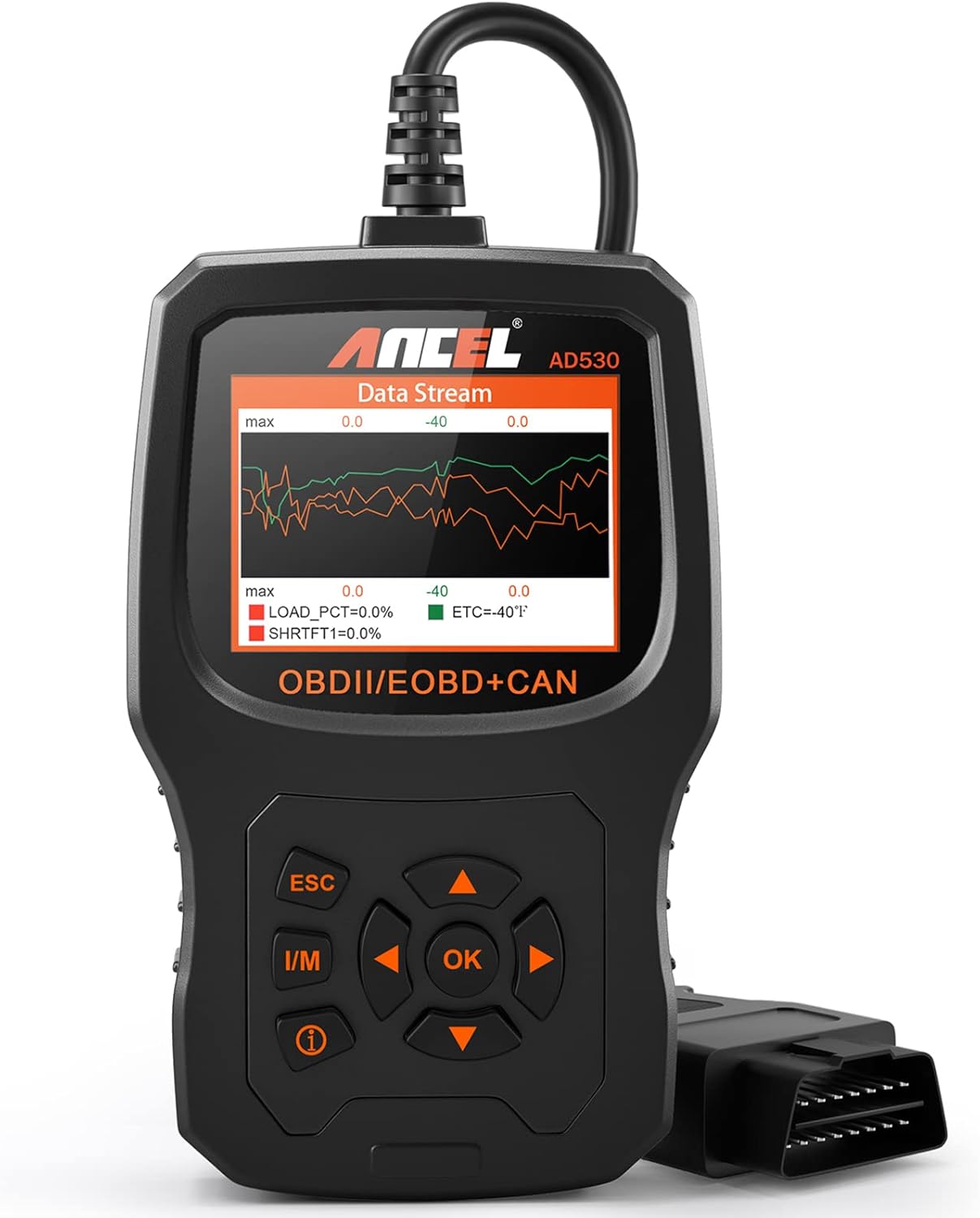 ANCEL AD530 Vehicle OBD2 Scanner Car Code Reader Diagnostic Scan Tool with Enhanced Code Definition and Upgraded Graphing Battery Status Pack of 2