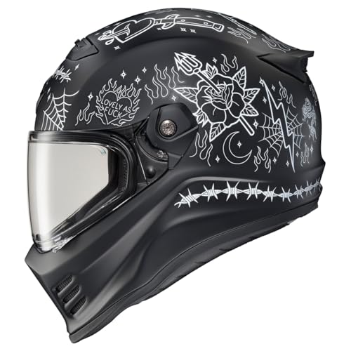 ScorpionEXO Covert FX Full Face Adult Motorcycle Helmet Street Fighter Style with Bluetooth Ready Speaker Pockets DOT ECE 22.06 Approved Unisex