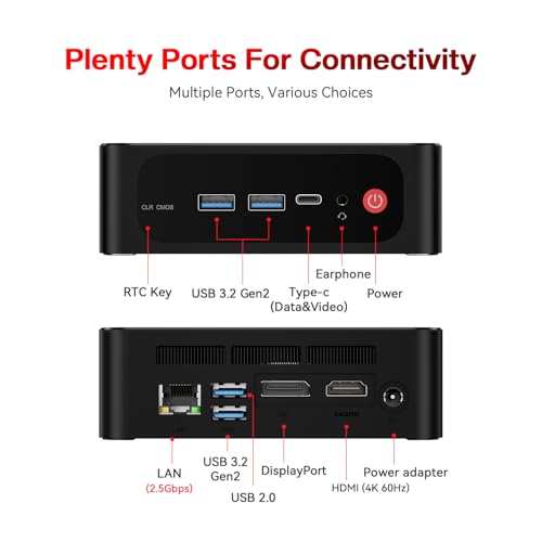 Beelink SER5 PRO Mini PC,AMD Ryzen 7 5825U(8C/16T,up to 4.5 GHz)
