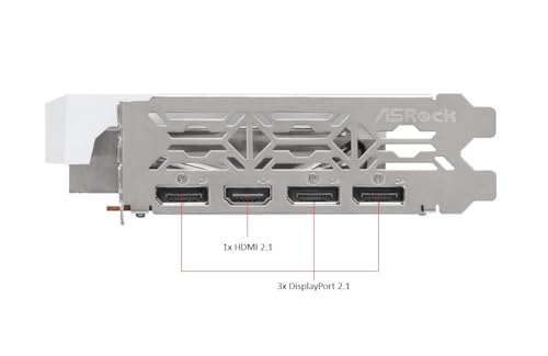 ASRock AMD Radeon RX 7700 XT Challenger 12GB GDDR6 192-bit 0dB Silent Cooling 7680 x 4320 DisplayPort HDMI LED Indicator 18Gbps Dual Fan Graphics Card