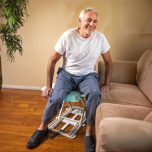 SuperHandy GoRise LT Portable Floor & Bath Lift - Lightest Weight 19lbs, Foldable, 330 Lbs Capacity, IP68 Waterproof Bath tub Lifts for Seniors