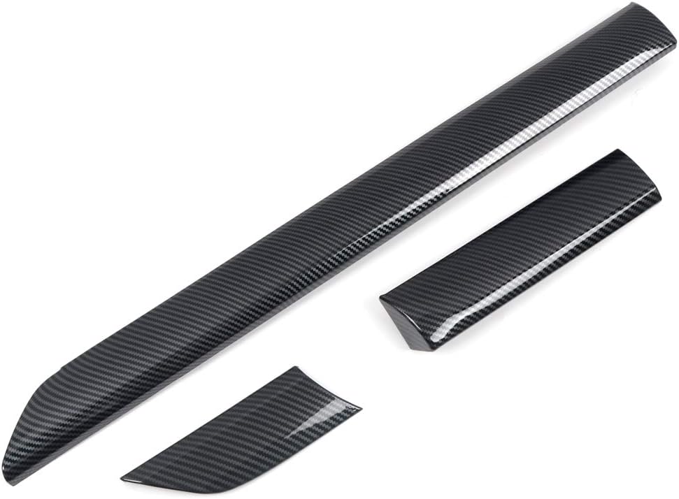 HIGH FLYING for Toyota Tundra 2014-2021 Car Accessories ABS Carbon Fiber Grain Center Consoles A/C Air Outlet Vent Decor Cover Trim 3pcs (Not Fit RHD)