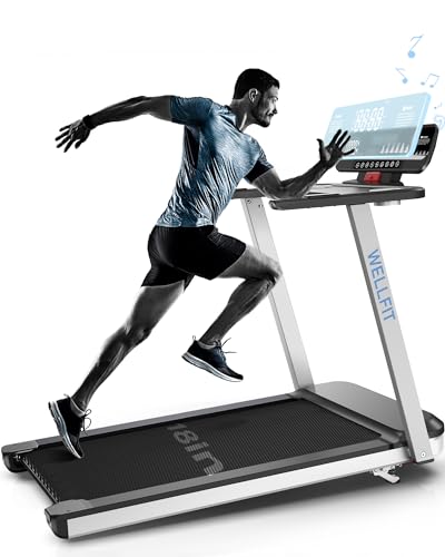 WELLFIT Incline Treadmill for Home, Heavy Duty Treadmills with 3.5HP 8.6MPH 375 lb Capacity