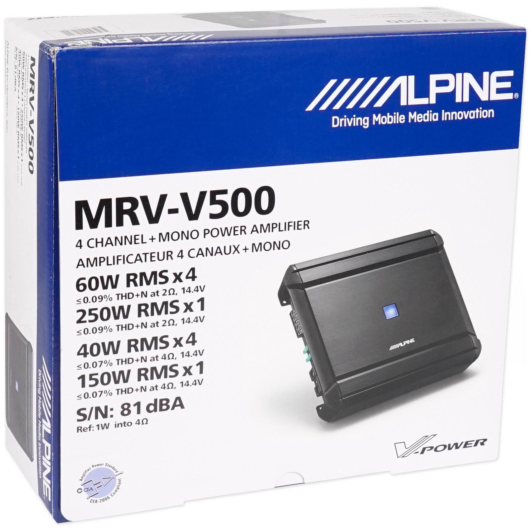 Alpine MRV V500 Class D 5-Channel Car Amplifier