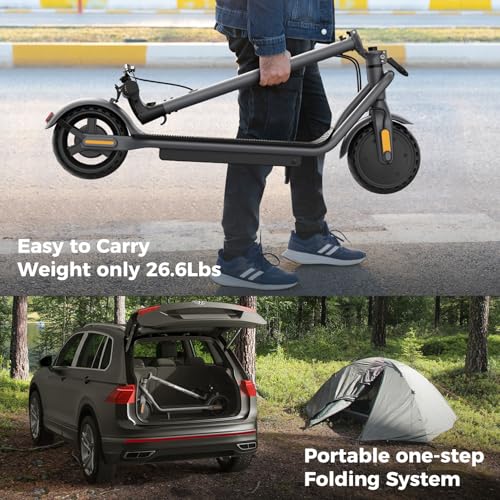 Jasion JS2/PRO Electric Scooter, 25 Miles Range, 22MPH Max Speed, 850W Peak Adult Escooter, 8.5"/10" Solid Tires Fast Folding E-Scooter