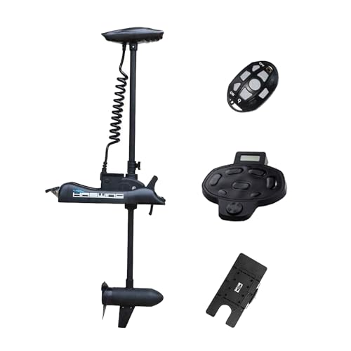 Black Haswing Cayman 12V 55lbs 48 inch Bow Mount Electric Trolling Motor Lightweight, Variable Speed