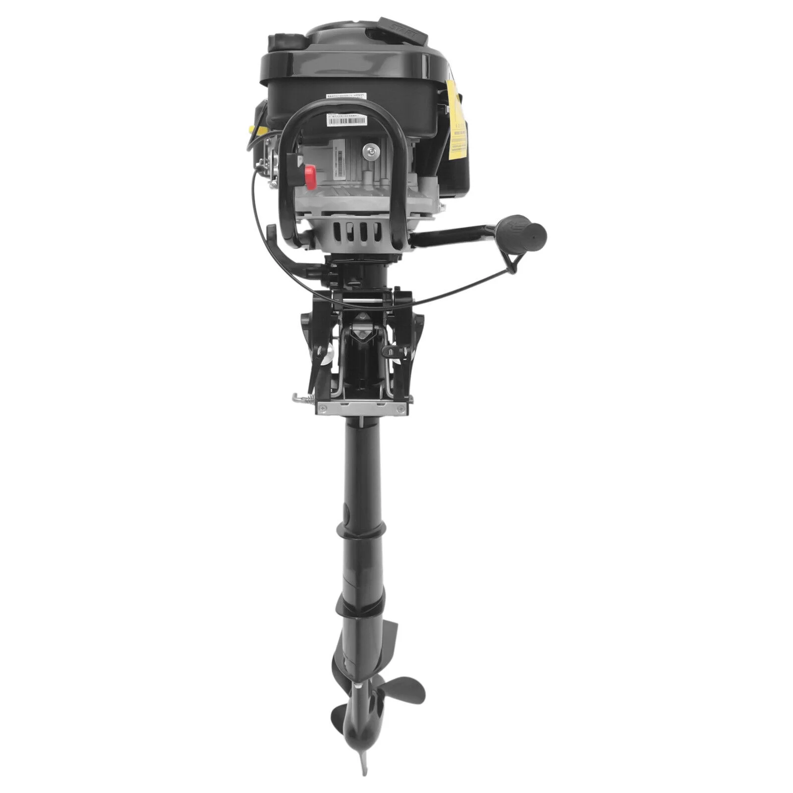 Miumaeov 4 Stroke 7.5HP Heavy Duty Outboard Motor 196CC Trolling Boat Engine Motor G-a-s-o-l-i-n-e Outboard Motor for Fishing Aquaculture Outdoor