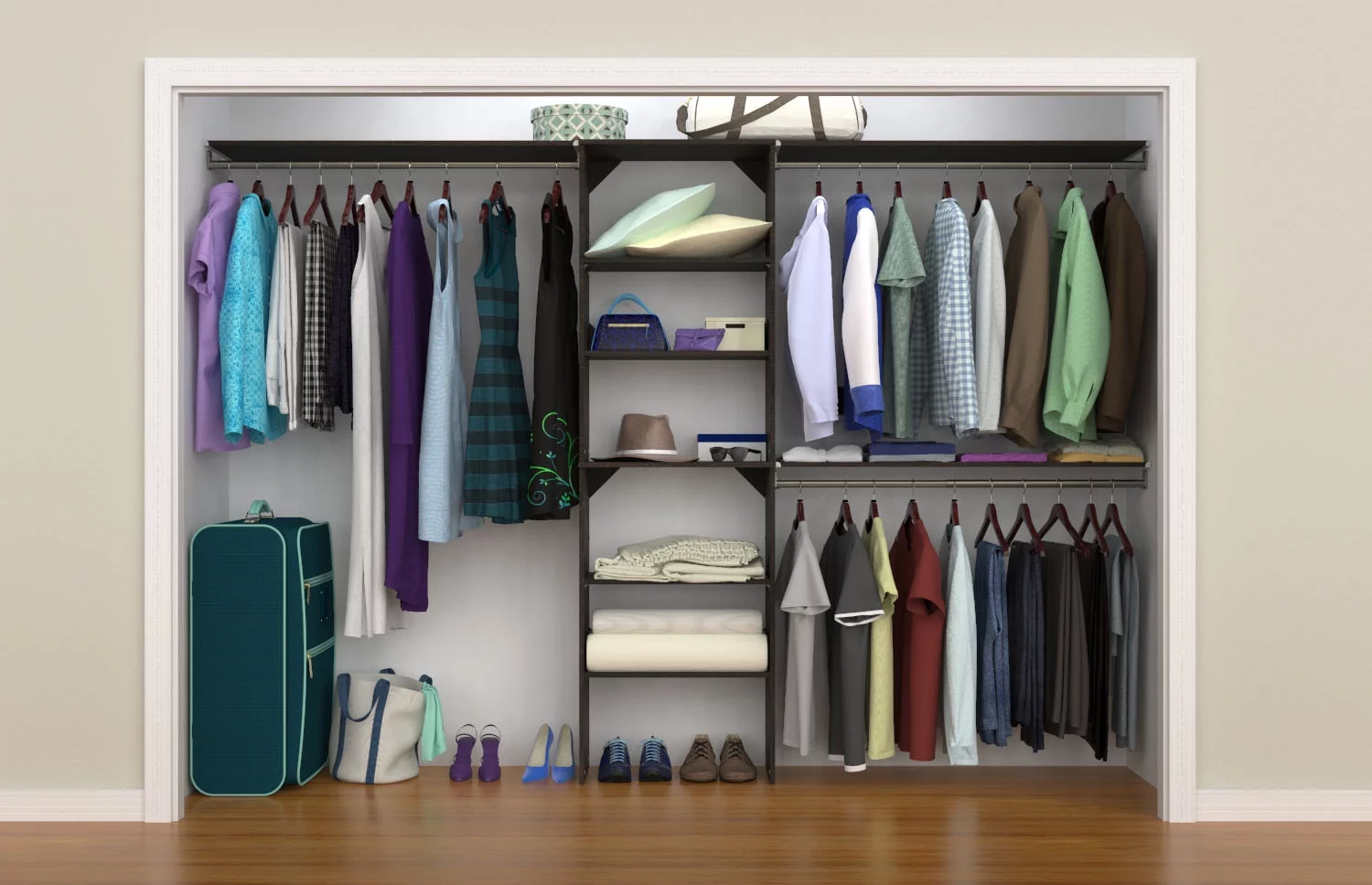 Closetmaid Ss25-Cos Suitesymphony 7 To 10 Foot Wide Closet System Kit - Grey
