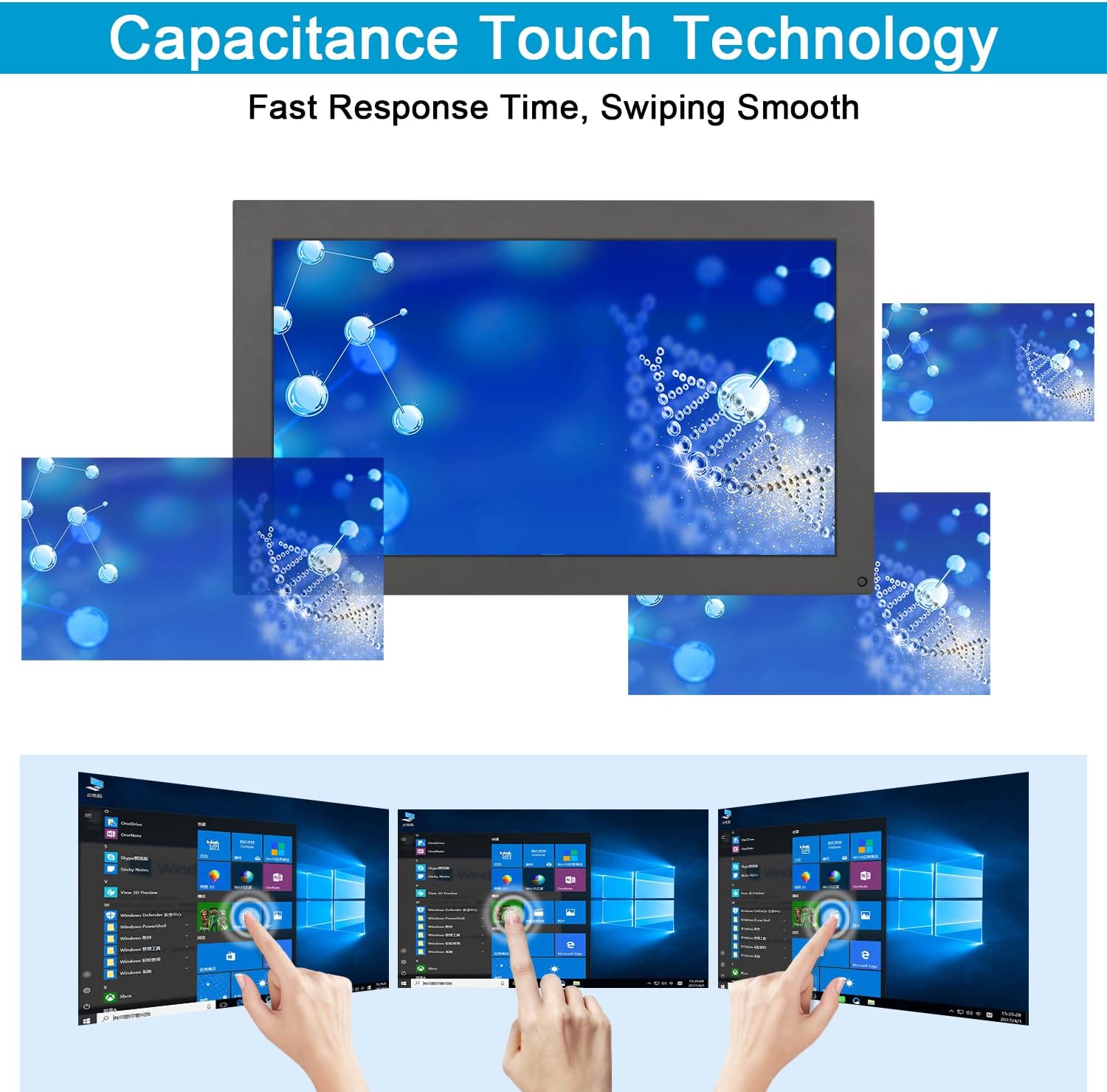OSCY 12.1 Inch Touchscreen Monitor,1280x800 Small HD LCD Monitor with HDMI/VGA/BNC/AV/USB Input,Built in Speaker