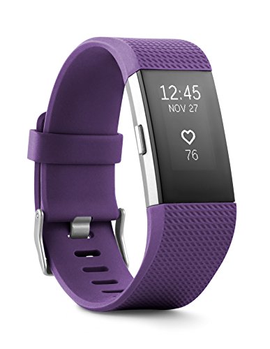 Fitbit Charge 2 Heart Rate + Fitness Wristband, Black, Large (US Version), 1 Count