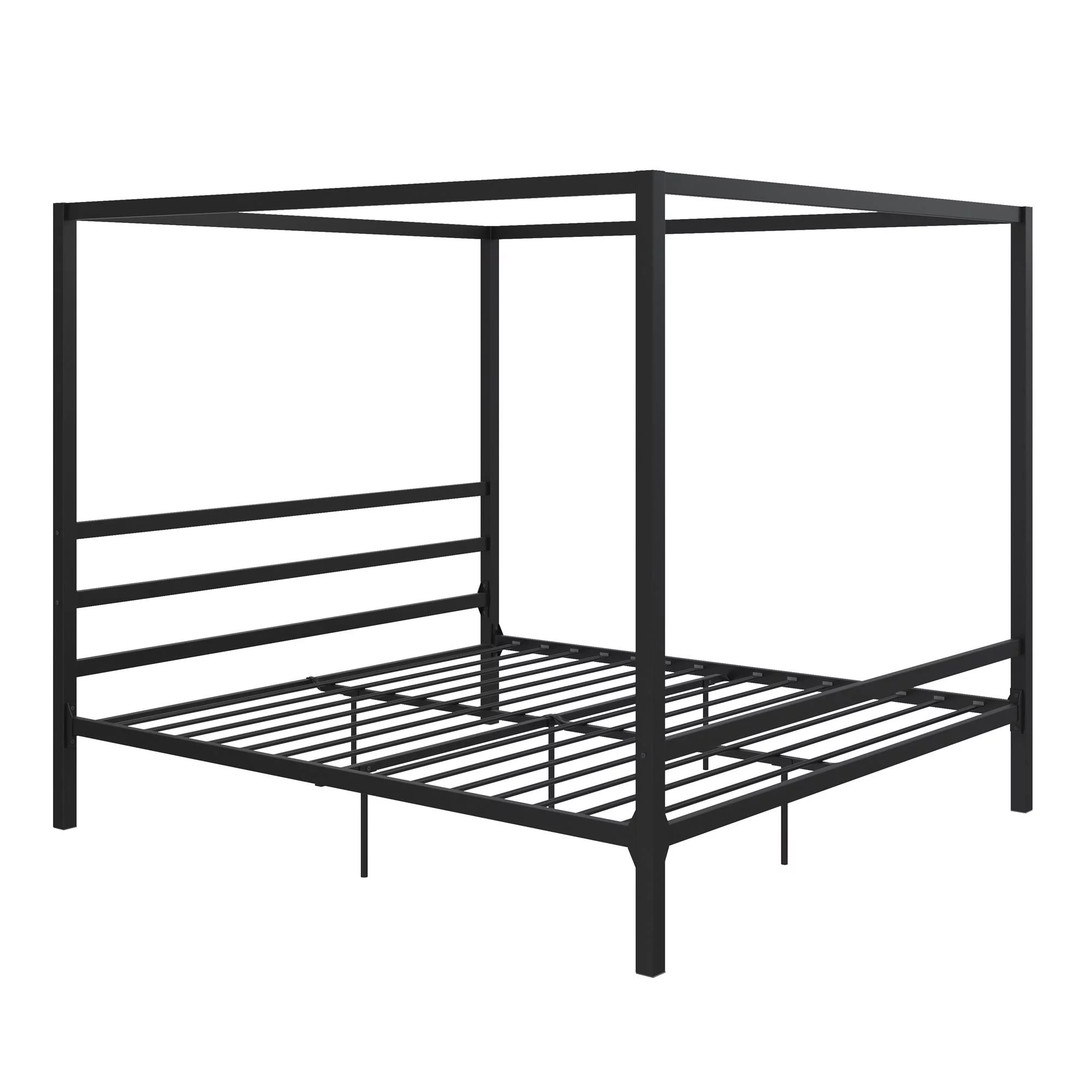 DHP Modern Metal Canopy Platform Bed Frame, King, Black