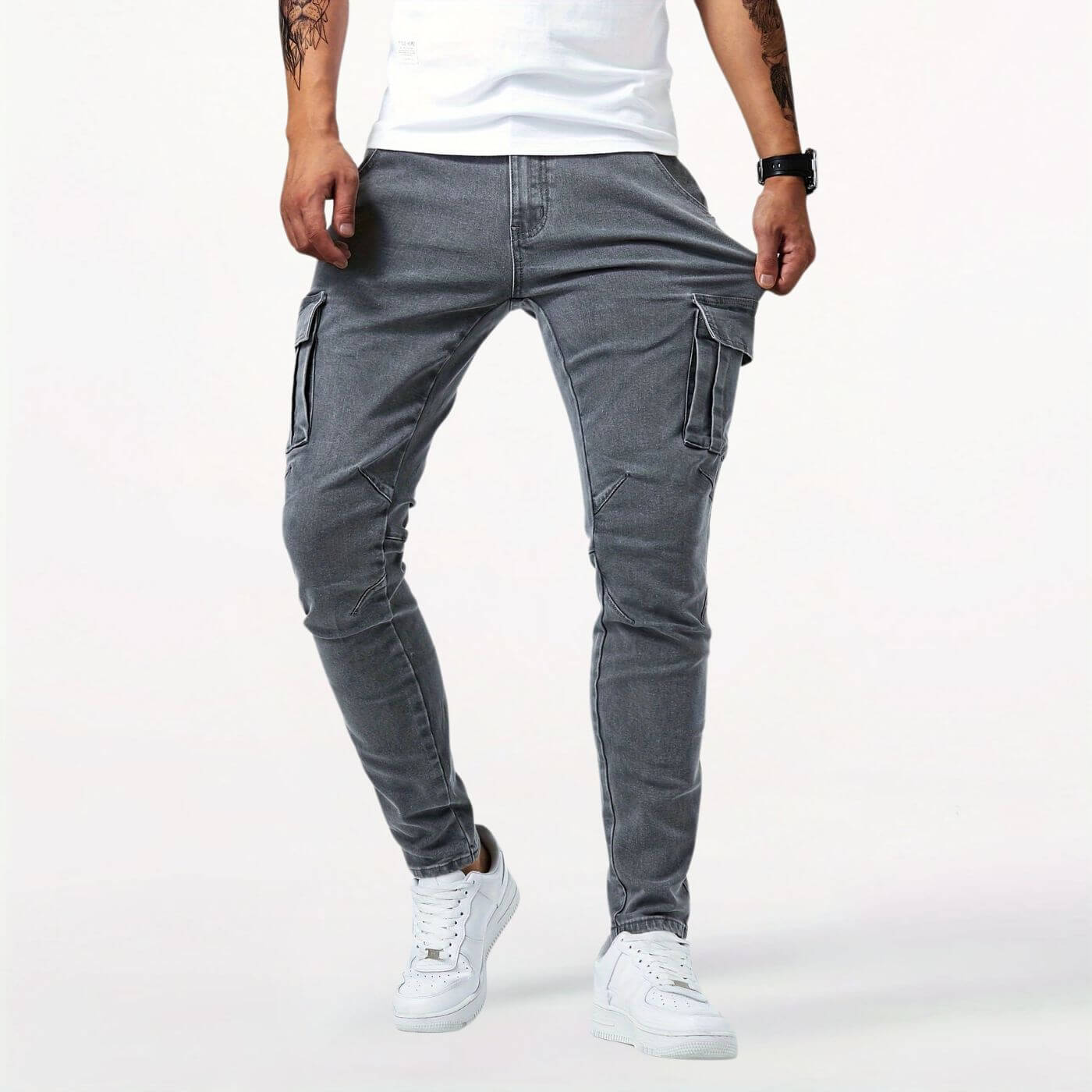 William™ - Denim Jeans Stretch Cargo Pants