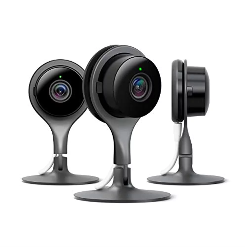 Google Nest Cam Indoor 3 Pack - Wired Indoor Camera for Home Security - Control with Your Phone and Get Mobile Alerts