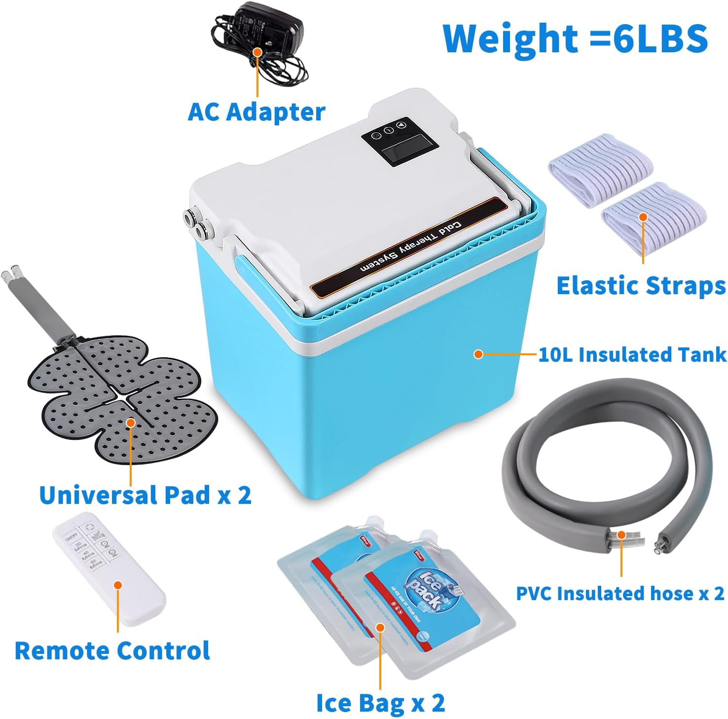 Ice Machine for Knee After Surgery, Whisper-Quiet Cold Therapy System with Remote Control, Programmable Timer, Cryotherapy for Ankle, Shoulder