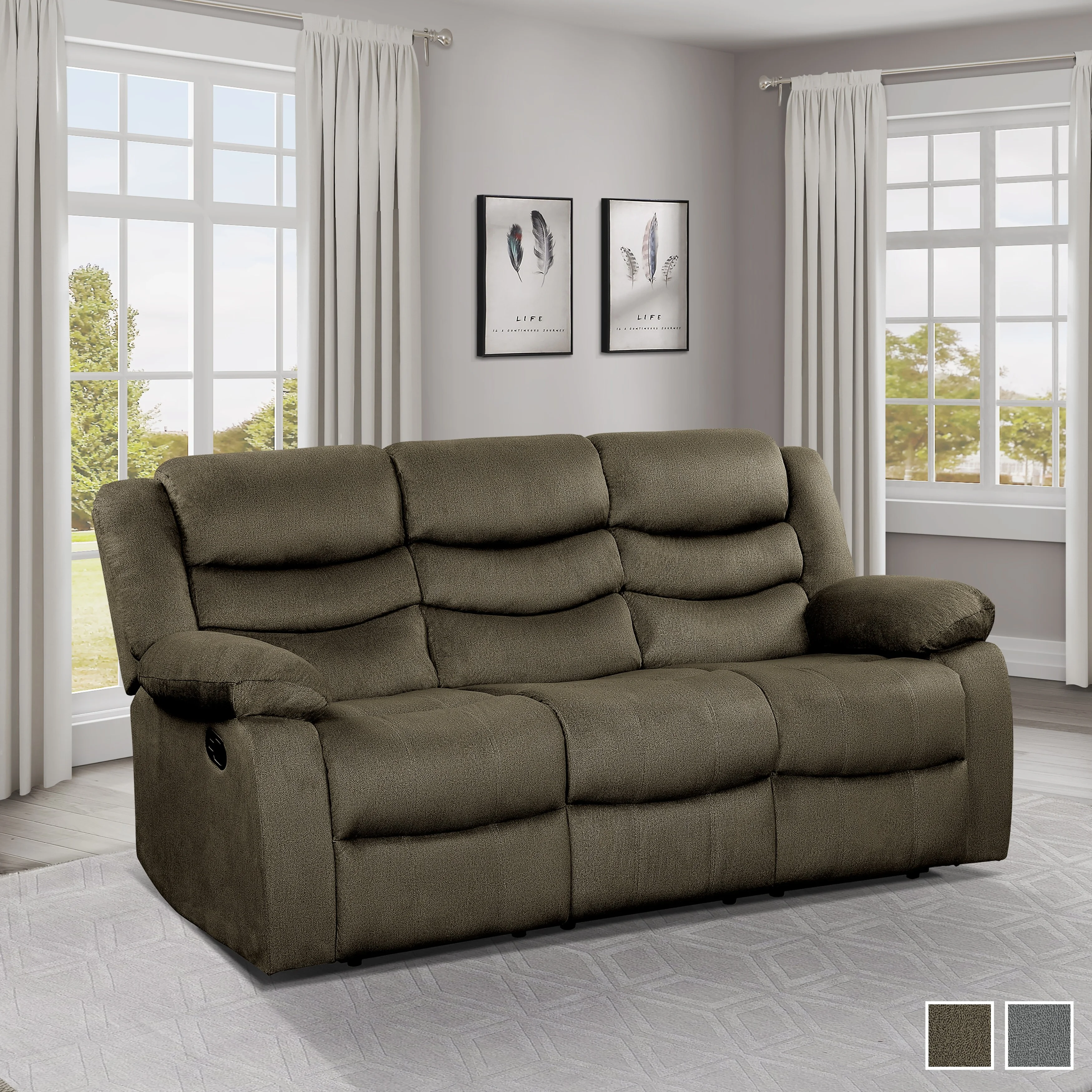 Fremont & Park Hadden Double Reclining Sofa Brown
