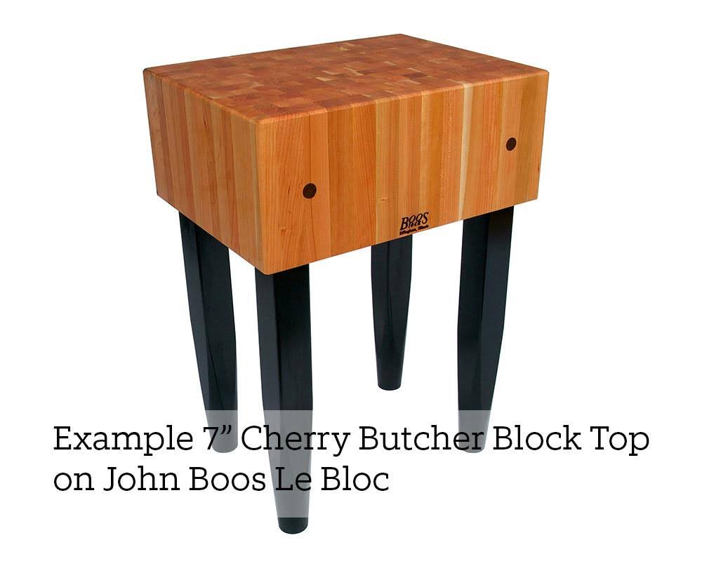 John Boos Island Countertop 24x22W x 25x22D x 2-1/4x22 Thick End Grain Butcher Block Cherry - CHYBBIT2-2425