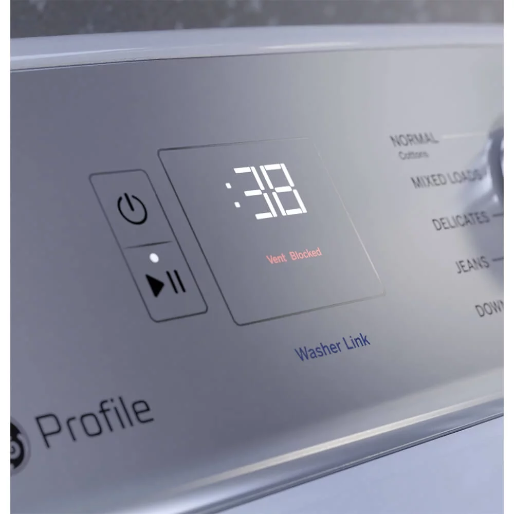 GE Profile™ 7.4 cu. ft. Capacity aluminized alloy drum Electric Dryer with Sanitize Cycle and Sensor Dry