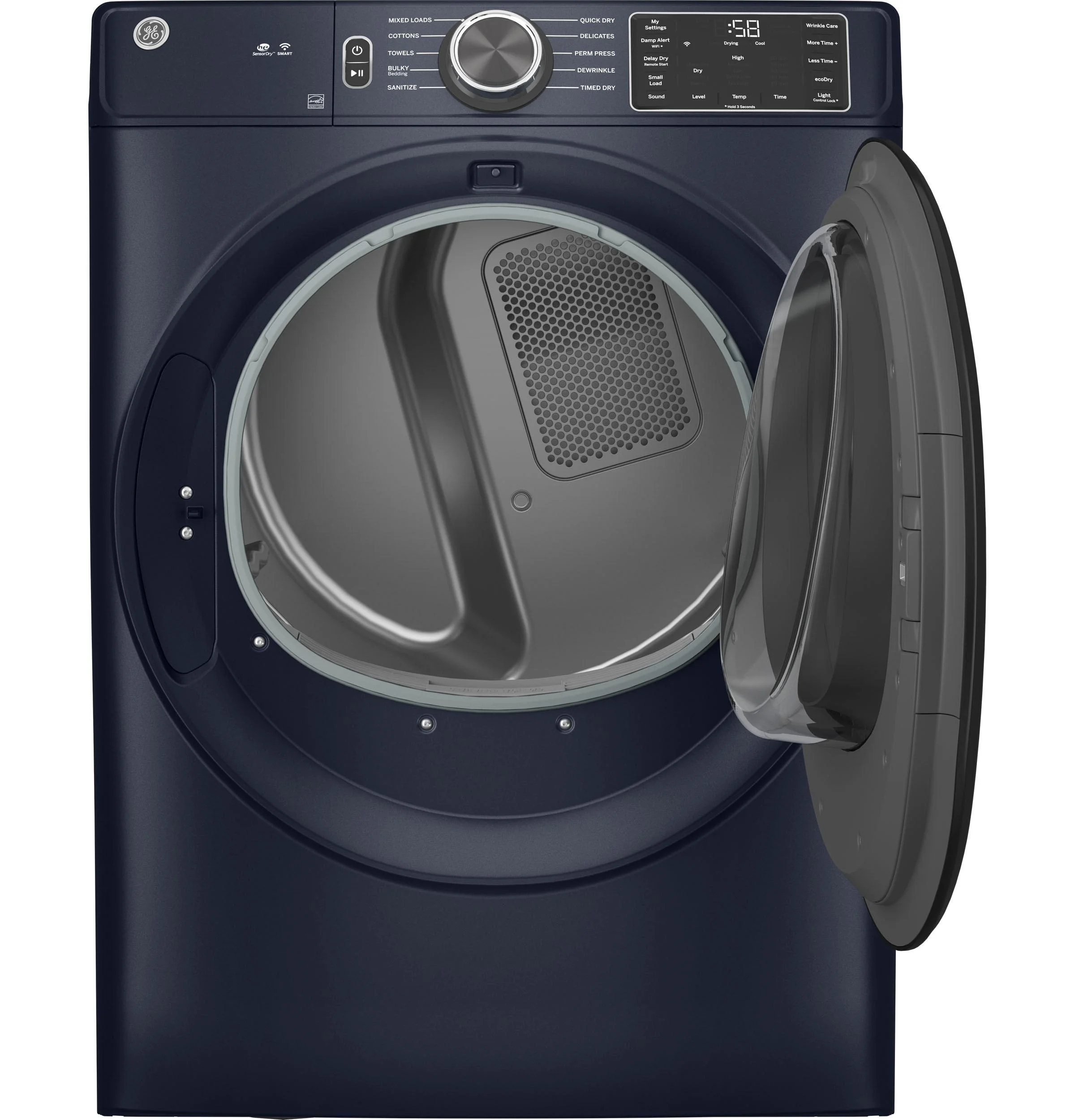 GE® 7.8 cu. ft. Capacity Smart Front Load Electric Dryer with Sanitize Cycle