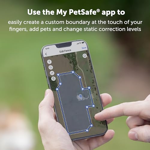 PetSafe Guardian GPS Connected Customizable Fence - Subscription-Free GPS Dog Fence for Large Yards, Create Your Own Boundary for up to 8 Dogs