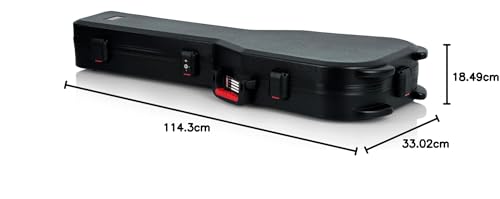 Gator Cases Molded Flight Case for Strat/Tele Style Electric Guitars with TSA Approved Locking Latch, (GTSA-GTRELEC)