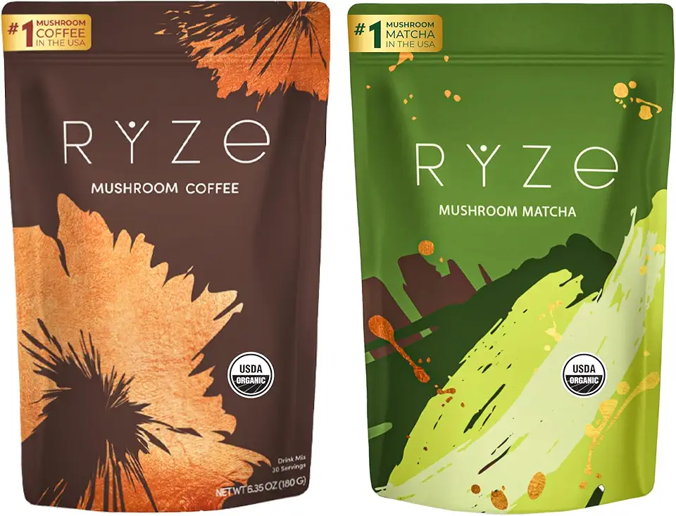 RYZE All Day Energy Bundle with Mushroom Coffee + Mushroom Matcha