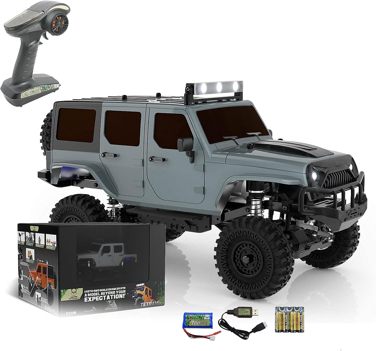 RC Crawler 1/18 4x4 RC Rock Crawler,Panda Hobby 4WD Off Road RC Cars,RTR Remote Control Car,1:18 Scale RC Truck Cruiser Vehicle for Adults