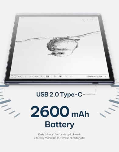 AINOTE Air 2, 8.2" AI E Ink Tablet, Smart Paper Note-Taking Tablet with Stylus & Adjustable Light, ChatGPT-Powered Multi-Language Transcription