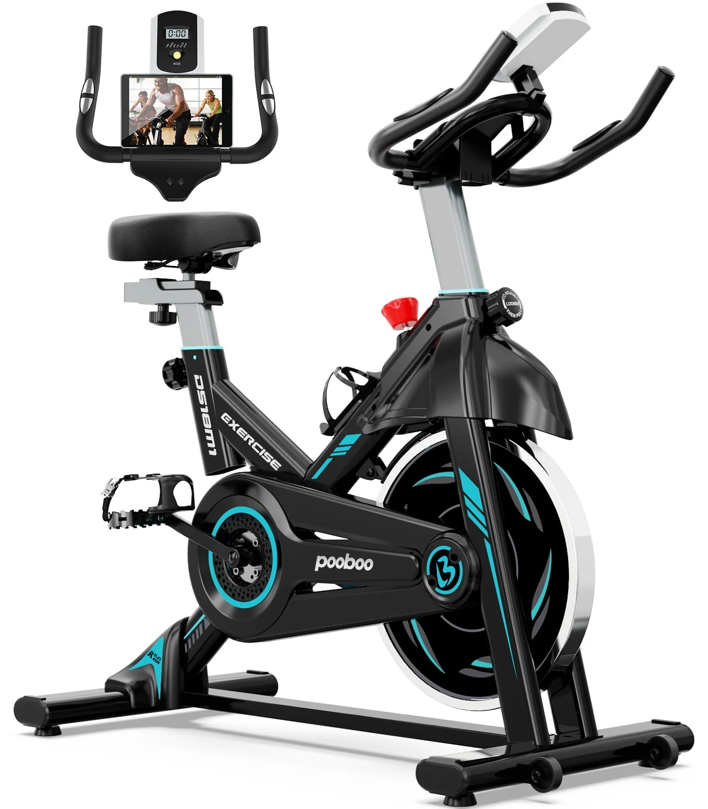 Pooboo Indoor Cycling Bike Exercise Bikes Stationary Magnetic Resistance for Home Cardio Workout Machine 350lb Flywheel 35lbs