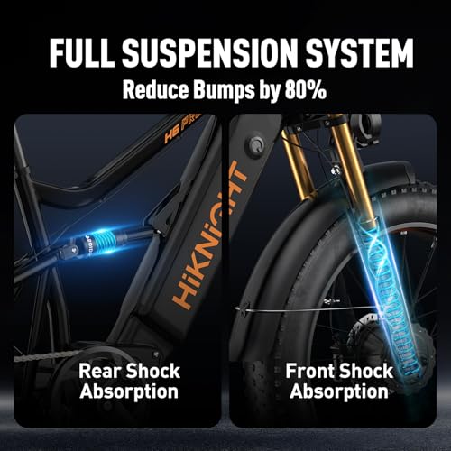 Dual Motor Electric Bike Peak 3000W, 52V 20AH Battery E Bike for Adults 26 Inch Fat Tire Mountain Electric Bicycle 38 MPH