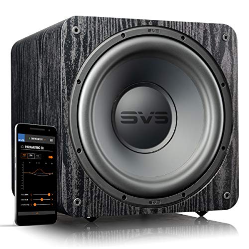 SVS SB-1000 Pro 10 Inch Sealed Subwoofer with SoundPath Wireless Audio Adapter (Black Ash)