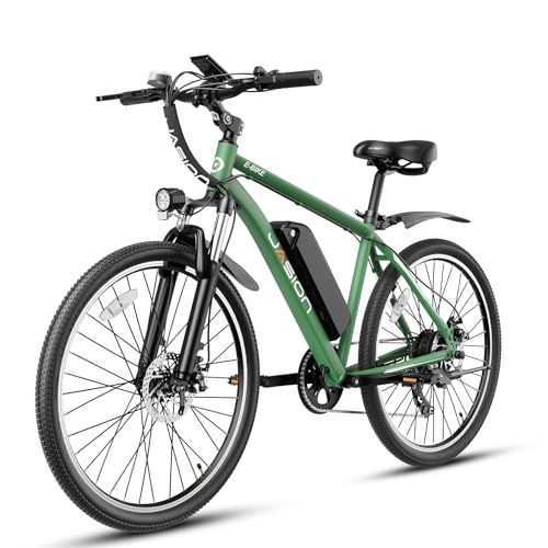 Jasion EB5 Electric Bike for Adults with Peak 500W Brushless Motor, 40Miles 20MPH Commuting Electric Mountain Bike with 360Wh Removable Battery