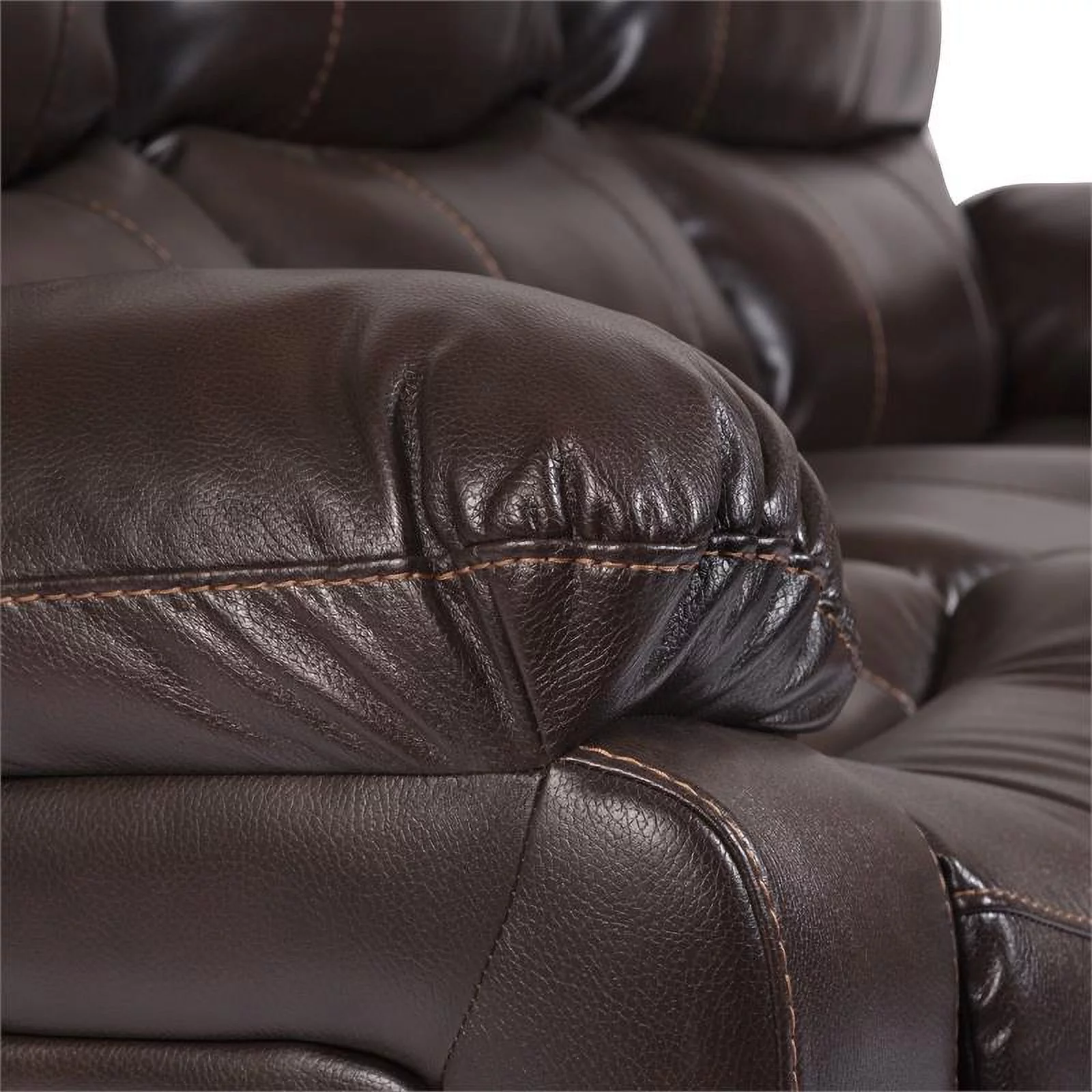 Corvallis Leather-Look Reclining Sofa