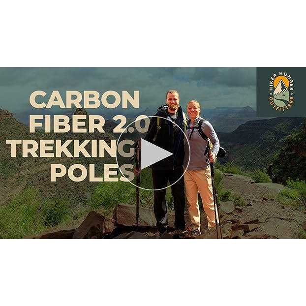 Hiker Hunger Outfitters Hiker Hunger Carbon Fiber Trekking Poles Collapsible Walking - Sports Supplies Online Store