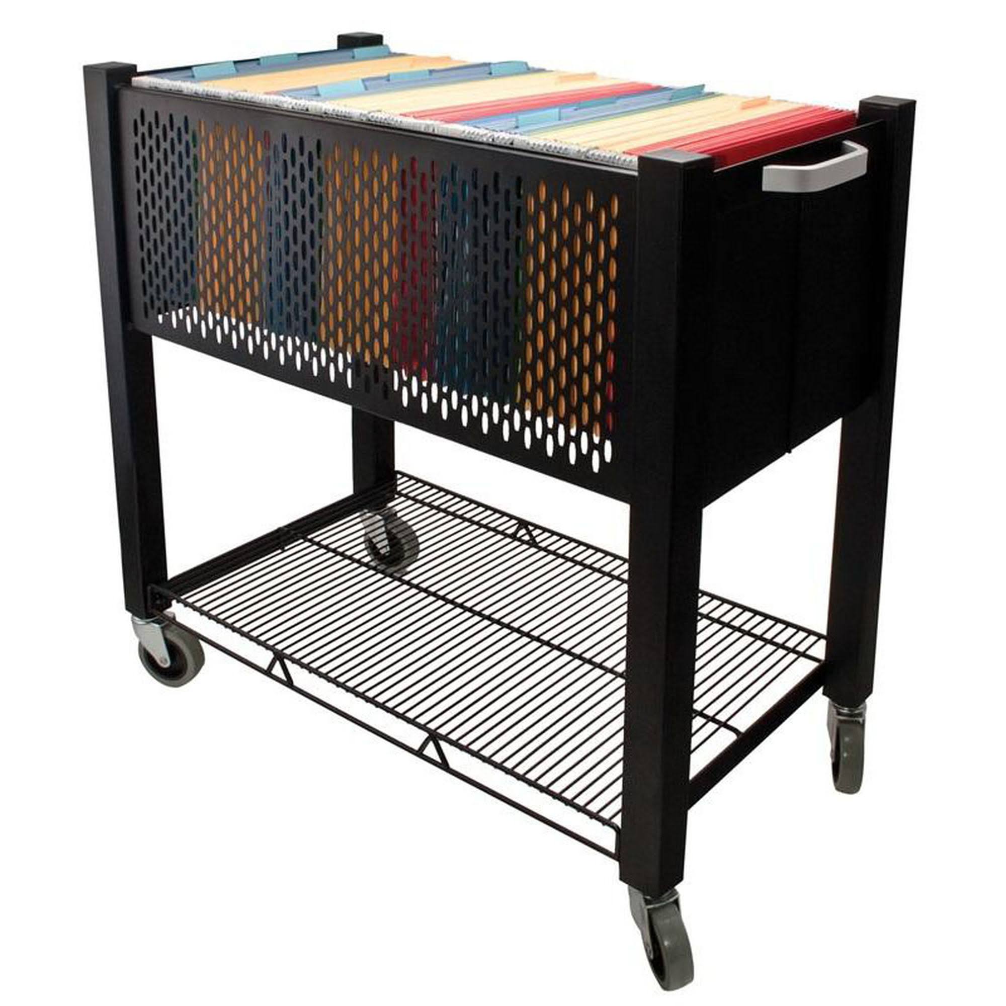 Vertiflex InstaCart, Open-Top File Cart, Black