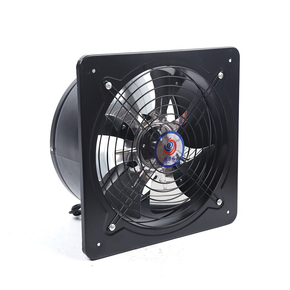 Oukaning 12" Exhaust Fan Blower Ventilation Extractor Air Blower Fan Wall Mounted 125W