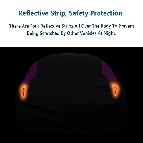 MORNYRAY Waterproof Car Cover All Weather Snowproof UV Protection Windproof Outdoor Full car Cover
