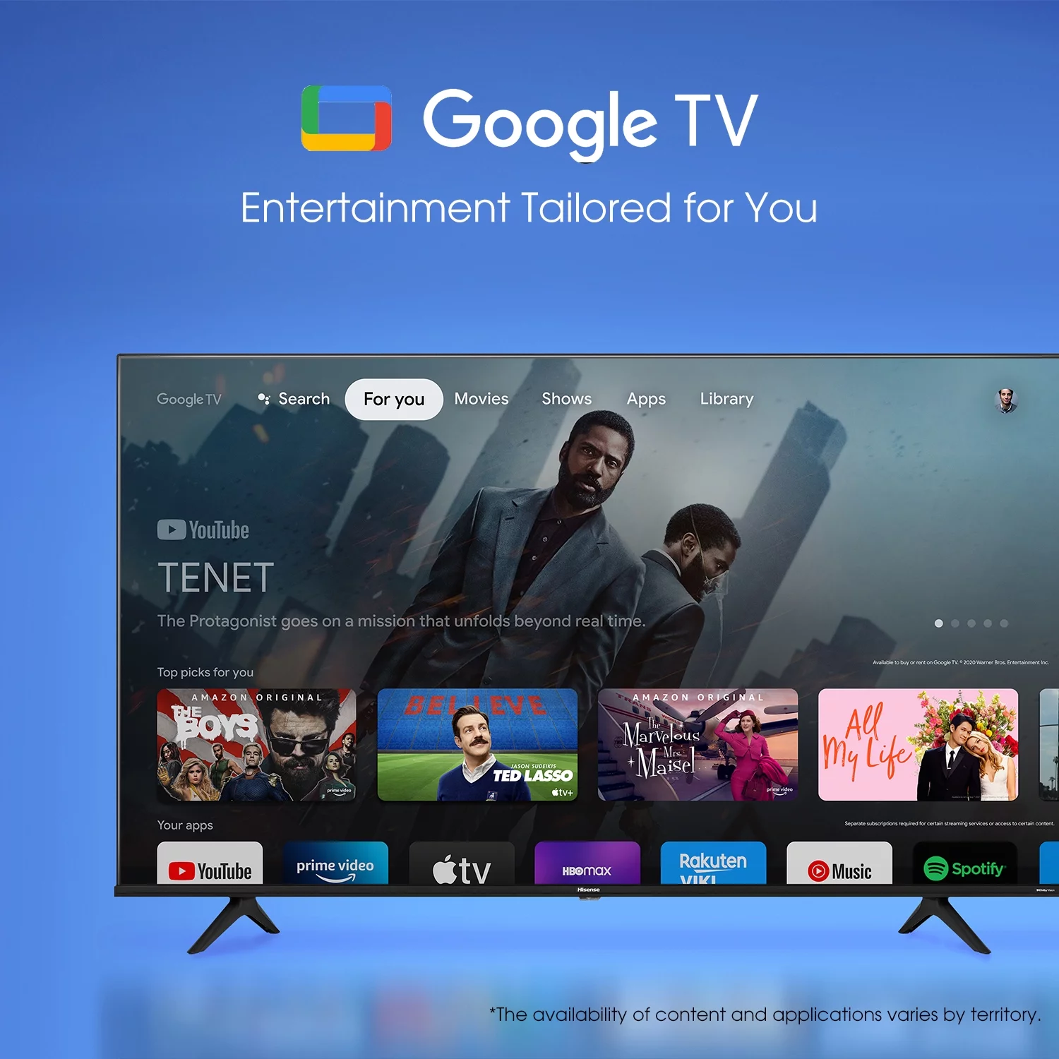 Restored Hisense 43" Class 4K UHD Google Smart TV HDR A6H Series 43A6H [Refurbished]