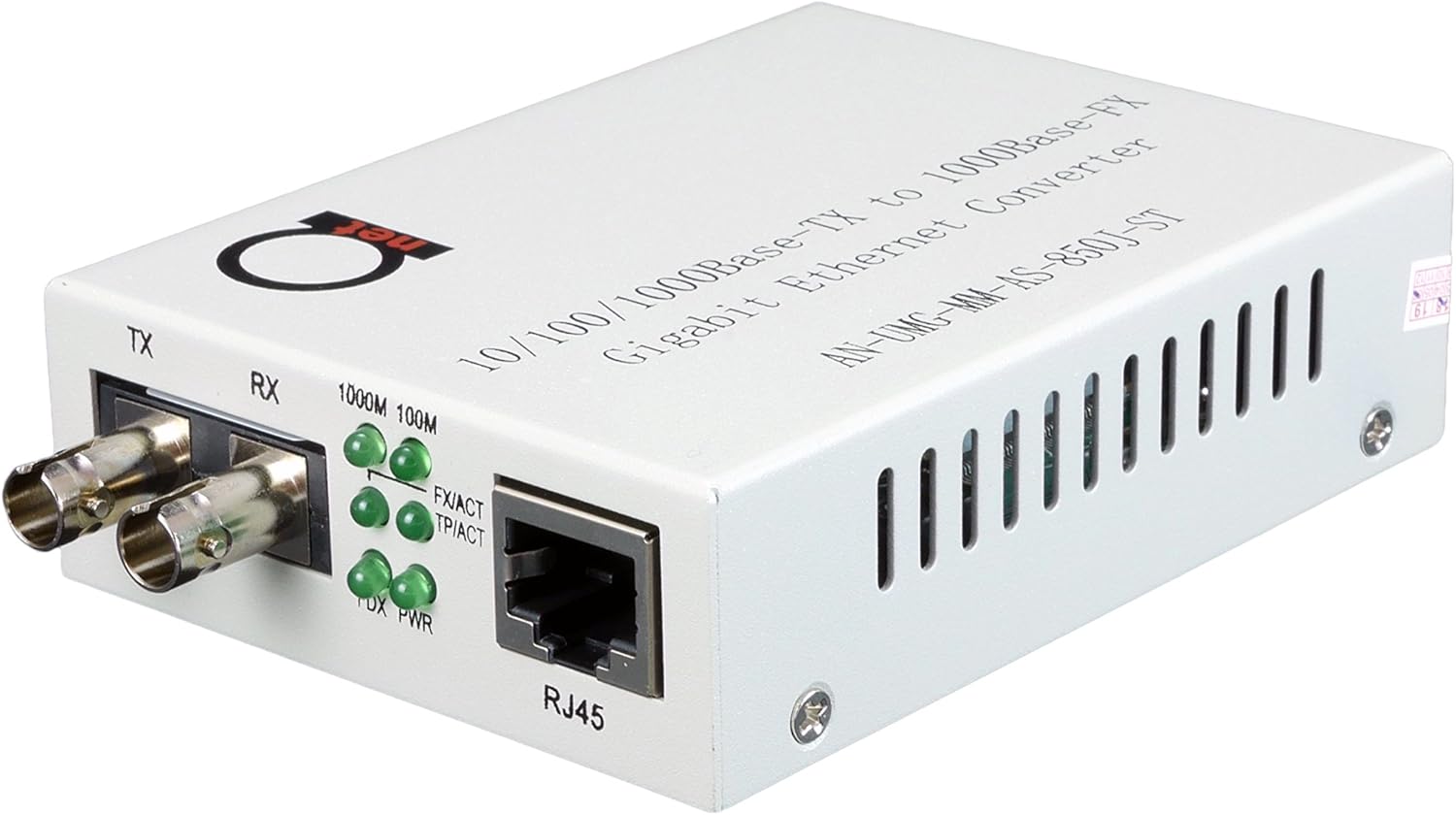 Multimode ST Gigabit Fiber Media Converter - Built-in ST Fiber Module 550 m (0.34 Miles) 850 nm