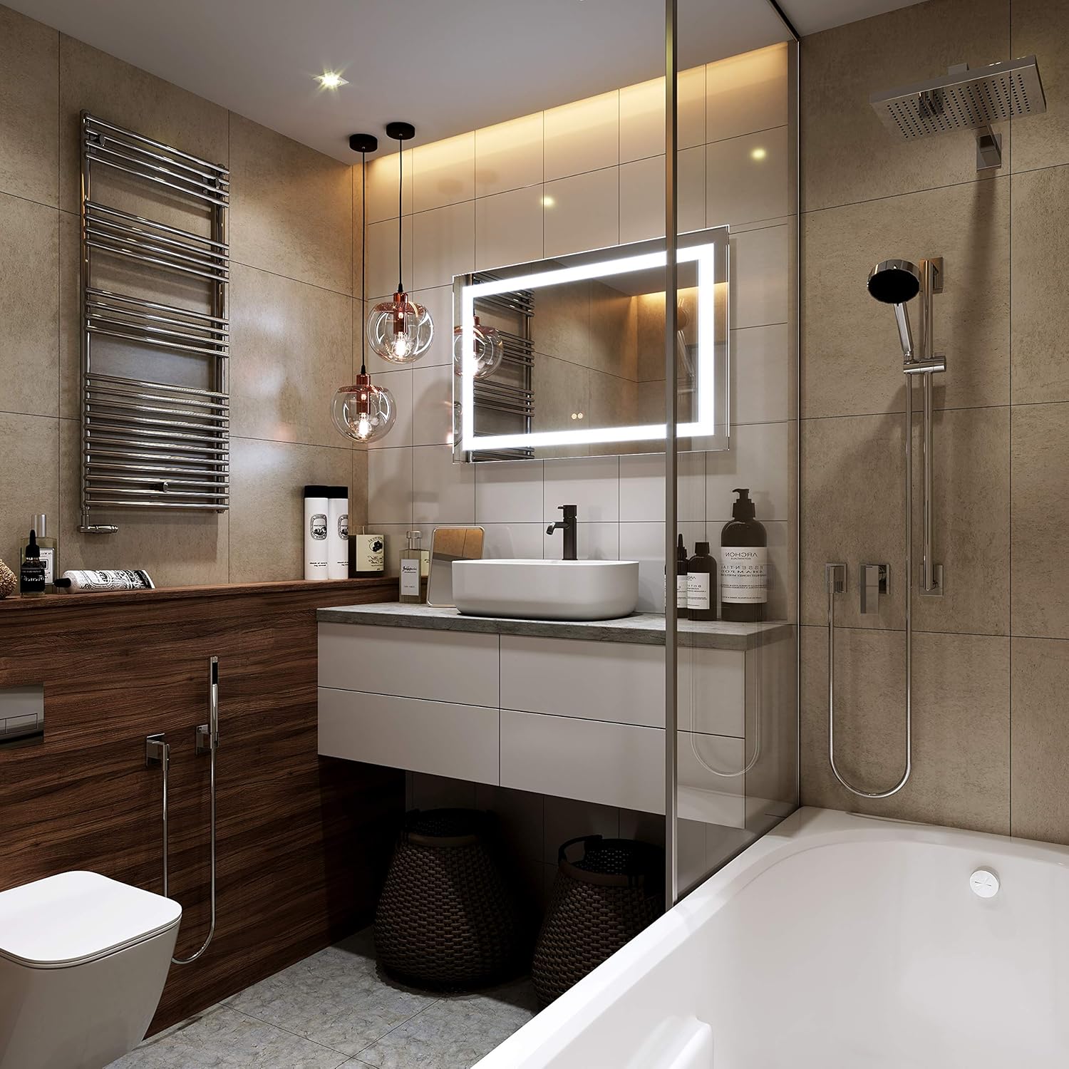 Petus PetusHouse 20 X 28 Inch LED Lighted Bathroom Mirrors